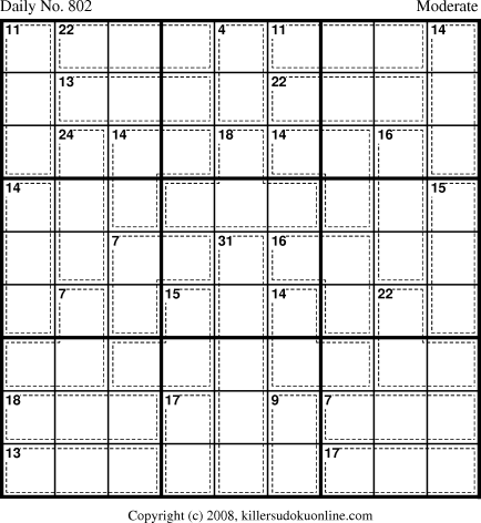 Killer Sudoku for 3/5/2008