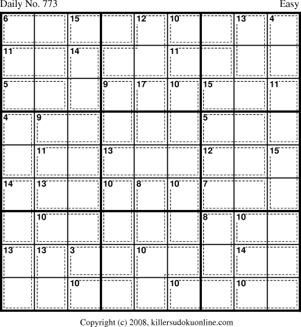 Killer Sudoku for 2/5/2008