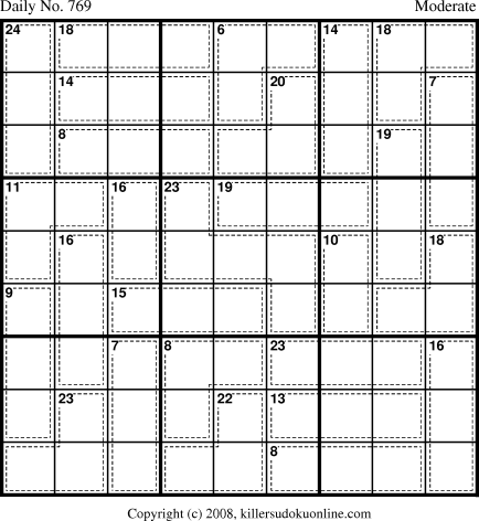 Killer Sudoku for 2/1/2008