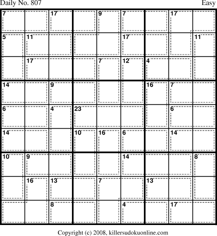 Killer Sudoku for 3/10/2008