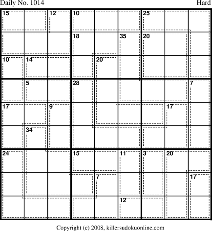 Killer Sudoku for 10/3/2008