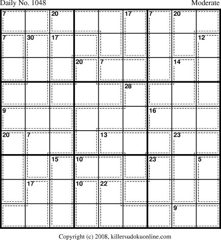 Killer Sudoku for 11/5/2008