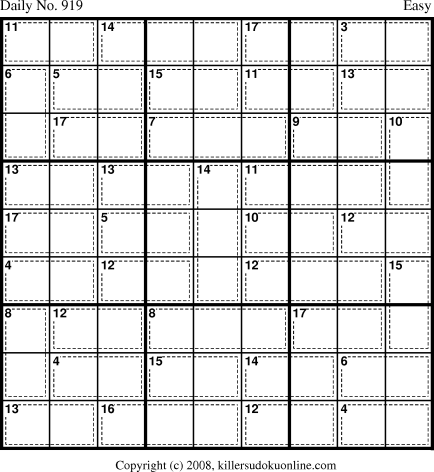 Killer Sudoku for 6/30/2008