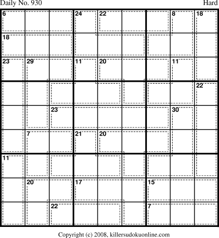 Killer Sudoku for 7/11/2008