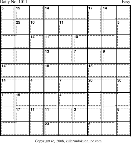 Killer Sudoku for 9/30/2008