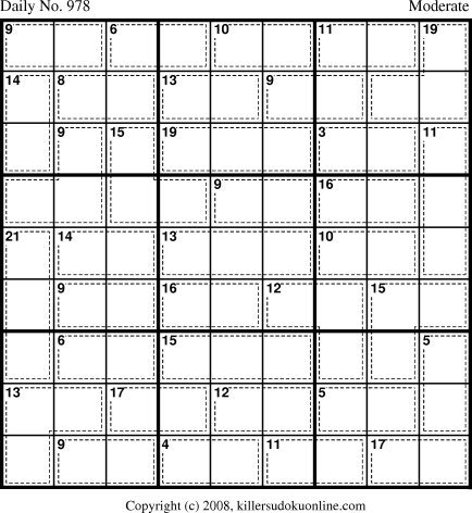 Killer Sudoku for 8/28/2008