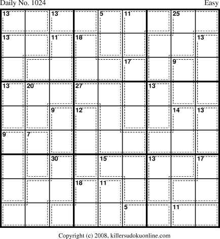 Killer Sudoku for 10/13/2008