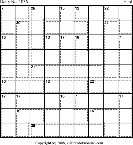 Killer Sudoku for 10/25/2008