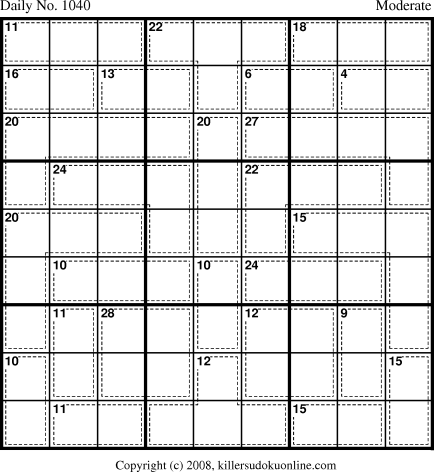 Killer Sudoku for 10/29/2008