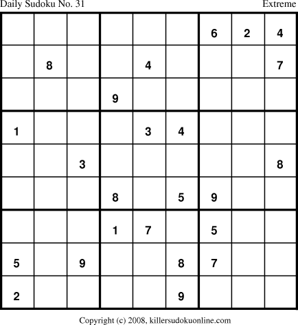 Killer Sudoku for 4/9/2008