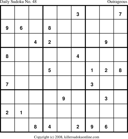 Killer Sudoku for 4/26/2008