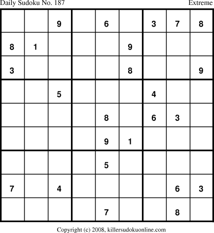 Killer Sudoku for 9/12/2008