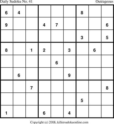 Killer Sudoku for 4/19/2008