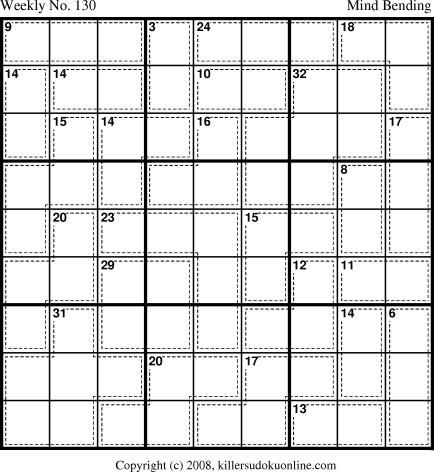 Killer Sudoku for 6/30/2008