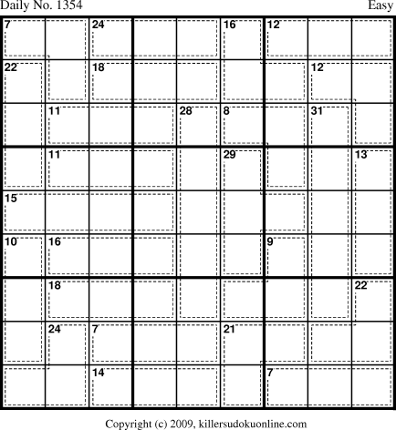 Killer Sudoku for 9/7/2009