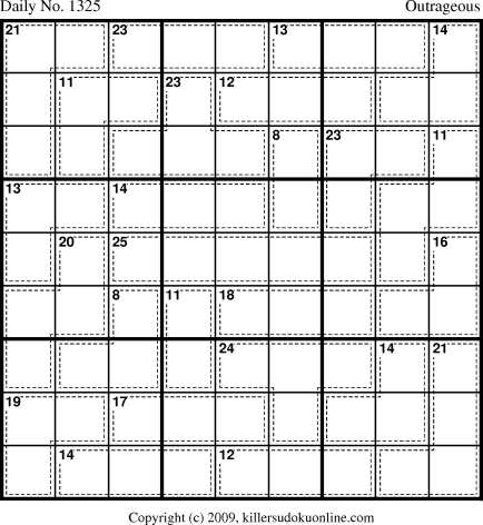 Killer Sudoku for 8/9/2009