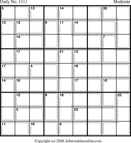 Killer Sudoku for 1/7/2009