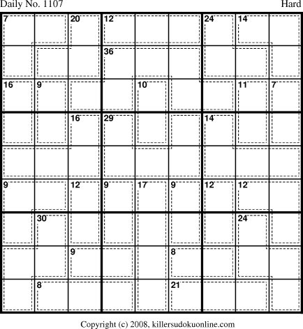 Killer Sudoku for 1/3/2009