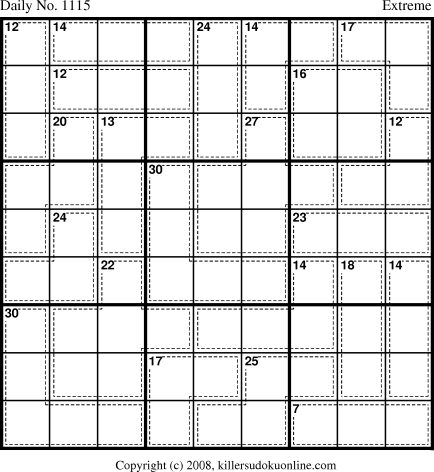 Killer Sudoku for 1/11/2009