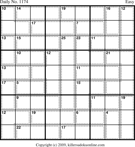 Killer Sudoku for 3/11/2009