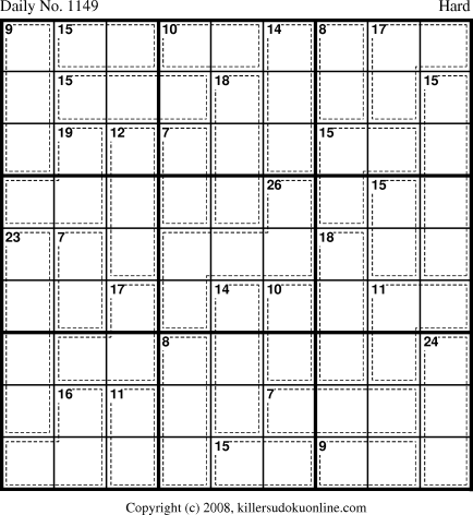 Killer Sudoku for 2/14/2009