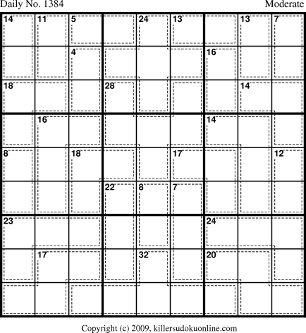 Killer Sudoku for 10/7/2009