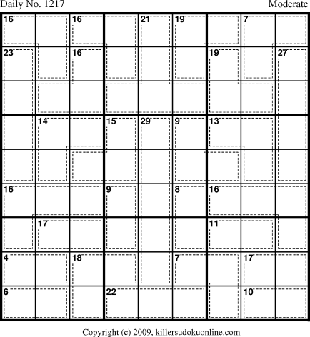 Killer Sudoku for 4/23/2009