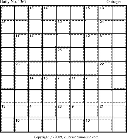 Killer Sudoku for 9/20/2009
