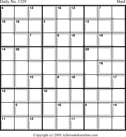 Killer Sudoku for 8/13/2009