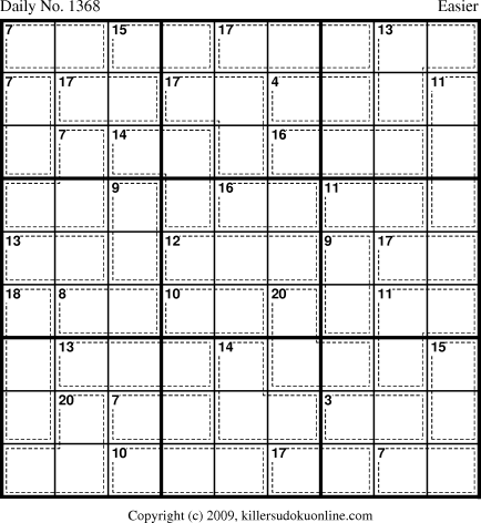 Killer Sudoku for 9/21/2009