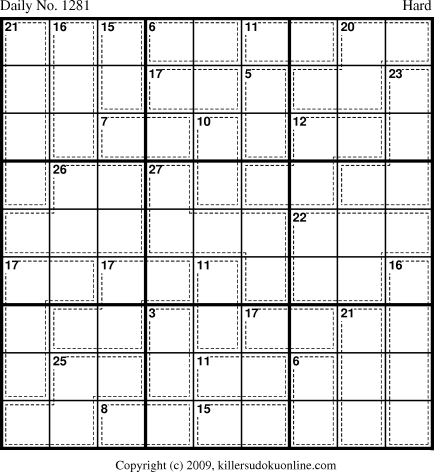 Killer Sudoku for 6/26/2009