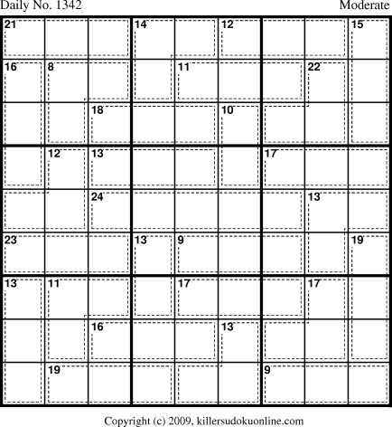 Killer Sudoku for 8/26/2009