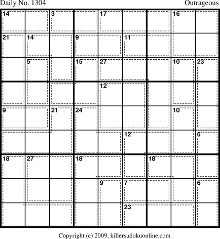 Killer Sudoku for 7/19/2009