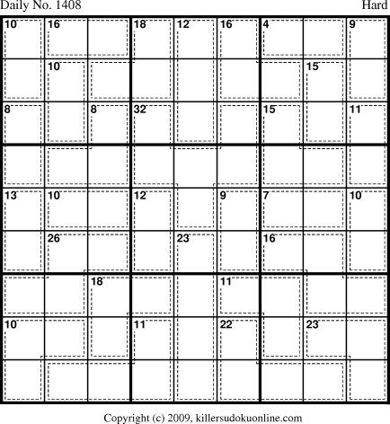 Killer Sudoku for 10/31/2009