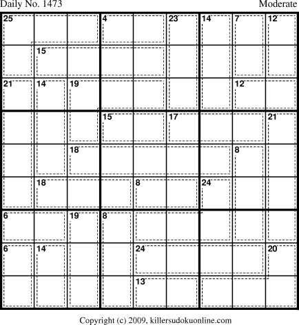 Killer Sudoku for 12/30/2009