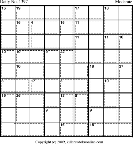 Killer Sudoku for 10/20/2009