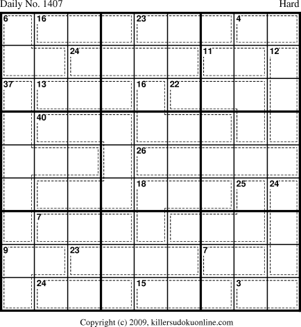 Killer Sudoku for 10/30/2009