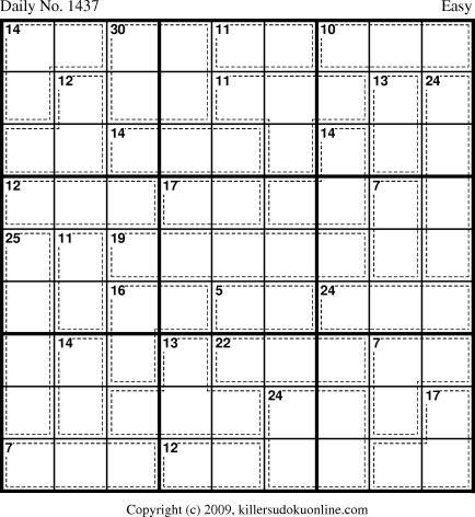 Killer Sudoku for 11/24/2009