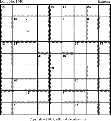 Killer Sudoku for 11/27/2009