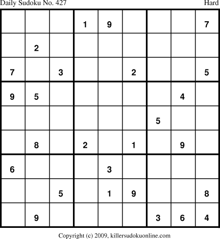 Killer Sudoku for 5/9/2009