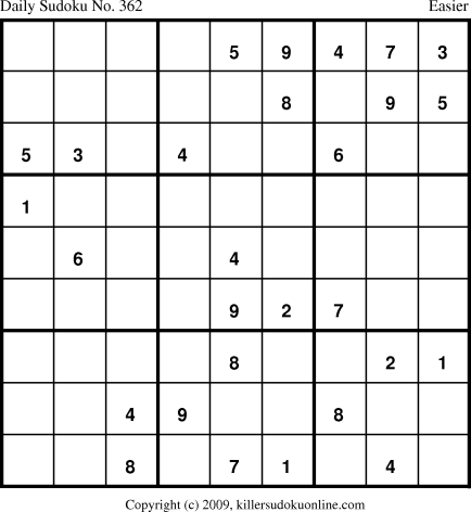 Killer Sudoku for 3/5/2009