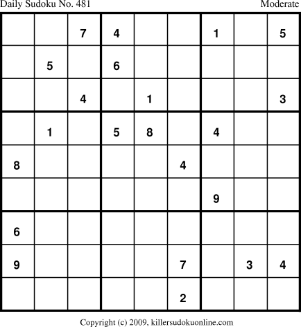 Killer Sudoku for 7/2/2009