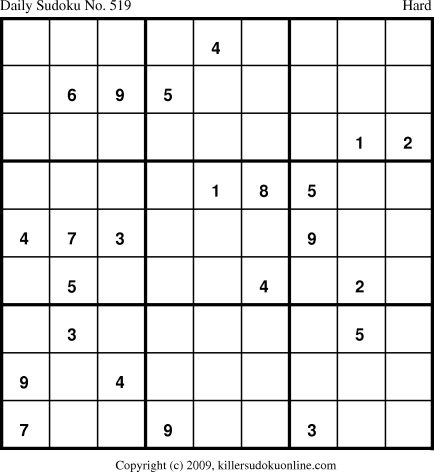 Killer Sudoku for 8/9/2009