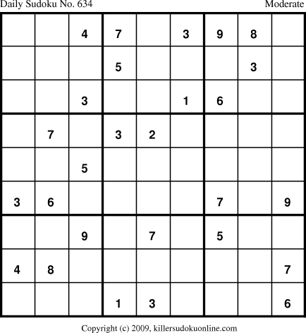 Killer Sudoku for 11/27/2009