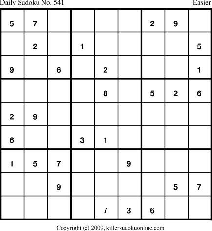 Killer Sudoku for 8/31/2009