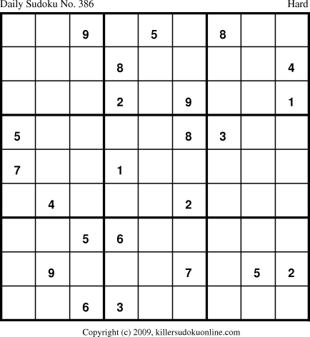 Killer Sudoku for 3/29/2009