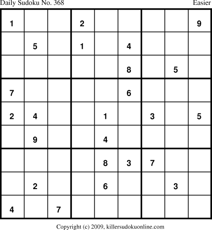Killer Sudoku for 3/11/2009