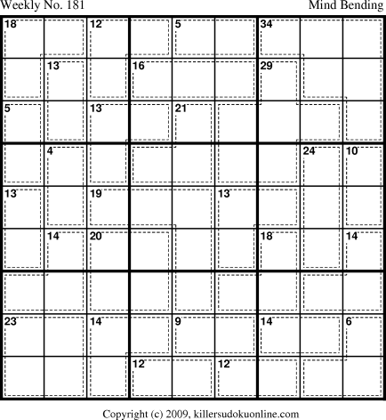 Killer Sudoku for 6/22/2009