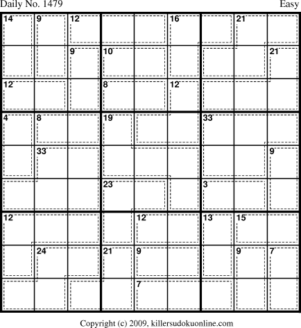 Killer Sudoku for 1/5/2010