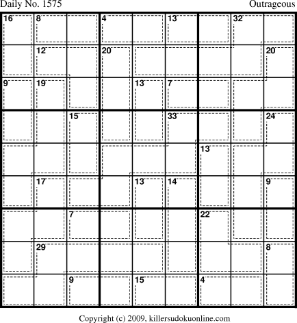 Killer Sudoku for 4/11/2010